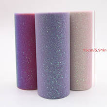 9.2m*15/7.5cm Glitter Rainbow Tulle Roll Element Organza DIY Craft Tutu Skirt Baby Shower Birthday Wedding Decor Party Supplies 2024 - buy cheap
