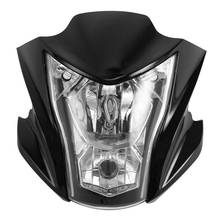 Motocicleta preta farol carenagens cabeça luz lâmpada carenagem para kawasaki er6n 2012-2015 2013 2014 2024 - compre barato