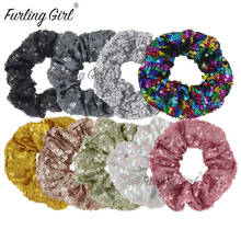 Furling Girl 1 PC Sequins Hair Scrunchies Ponytail Holder Hair Paillette Elastic Hair Bands Party Hair Accessories for Women 2024 - buy cheap