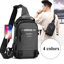 Bolso de hombro cruzado multifunción para hombre, mochila de pecho negra a la moda, mochila de carga USB, bolsas de mensajero de viaje corto, gran oferta 2024 - compra barato