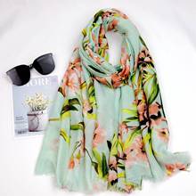2021 модный новейший хлопковый шарф с цветочным принтом шали хиджабы 10 шт./лот 2024 - купить недорого