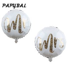 10pcs 18" Heart Round MR&MRS Foil Balloons Print Gold LOVE Helium Balloon Valentine's Day Wedding Anniversay Party Decorations 2024 - buy cheap