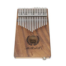 Piano de pulgar Kalimba portátil de 17 teclas, madera de Koa hawaiana Mbira, pastilla integrada EQ con interfaz de altavoz de 6,35mm, regalo Musical 2024 - compra barato