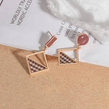 New Statement Fashion Korean Earrings Geometric Stripe Dangle Earrings For Women Jewelry Party Trend Trend 2021 Jewelry 2024 - buy cheap