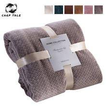 Pure Color Flannel Fleece Blanket Fleece Super Soft Blankets Winter Warm Fluffy Linen Bedspread Throw Blanket For Home Beds 2024 - buy cheap
