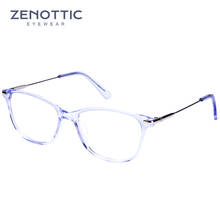 ZENOTTIC Prescription Glasses Frame for Women Optical Myopia Eyewear Eyeglasses Frame Women Clear Lens Rectangular Fake Glasses 2024 - buy cheap