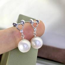 Wholesale Cute 925 Sterling Silver Stud Earrings Findings Settings Base Mountings Parts Mounts for Pearls Agate Coral Beads 2024 - buy cheap