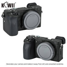 KIWIFOTOS-cubierta de lente antideslizante, Kit de película protectora de piel para Sony a6600, 3M, pegatina para cámara, bolsa portátil, accesorios, matriz, color negro 2024 - compra barato