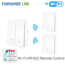 Push Button WiFi Smart Light Switch RF433 Wall Transmitter Kit Smart life Tuya App Remote Control Works with Alexa Google Home 2024 - buy cheap