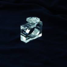 Бесплатная доставка, прозрачное квадратное акриловое кольцо для салфеток с бриллиантами, 4 шт. 2024 - купить недорого