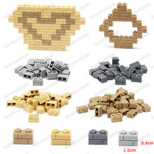 Ladrillo de pared 1x2 bloques de construcción pieza Diy tecnología militar ciudad figuras bloques castillos ensamblar modelo Moc niño Navidad juguetes 2024 - compra barato