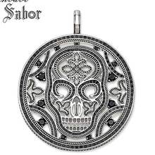 Pendant Skull Black Clear Zirconia silver color To Women & Men Classic Gift Skull Pendant Fit Link Necklace thomas 2024 - buy cheap