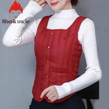 Winter Down cotton Vest Women Autumn Women's Lace Slim fit Cotton Vest Sleeveless Waistcoat Jacket Warm Windproof Female Tops 2024 - buy cheap