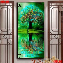 5d diamond painting Green fantasy tree diy full square drill diamond embroidery mosaic view rhinestone natural landscape large 2024 - buy cheap