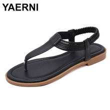 YAERNISIKETU marca Mujer Zapatos de verano Mujer Bohemia étnica chanclas Sandalias planas suaves mujer Casual cómodo cuñas zapat 2024 - buy cheap