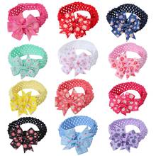 Fashion Little Daisy Print Dovetail Bowknot Baby Headband Cute Flowers Pattern Bows Knitting Hairband DIY Clothing Decoration 2024 - buy cheap