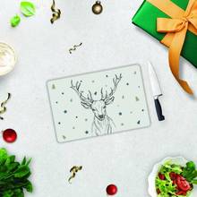 Glass Cutting Board Cervus Deer Theme Glass Cutting Canada Alaska Reindeer Pattern 20cm x 30cm 2024 - compra barato