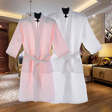Plus Size 110KG Men Summer Kimono Waffle Bath Robe Absorbent Towel Bathrobe Male Sexy Robes Mens Dressing Gown Women Sleepwear 2024 - buy cheap