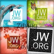 ZDYING 5pcs JW.ORG Jehovah's Witnesses Square Shape Glass Cabochon Demo Flat Back Making Jewelry Findings DIY Gift J0013 2024 - buy cheap