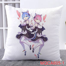 45X45CM Anime RE ZERO Starting Life in Anothe World Pillow Covers Dakimakura Case 3D Print Double Sided Decorative Pillowcase 32 2024 - buy cheap