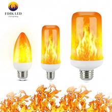LED E27 Flame Bulb Fire E14 lamp Corn Bulb Flickering LED Light Dynamic Flame Effect 5W 9W110V-220v for Home Atmosphere Lighting 2024 - buy cheap