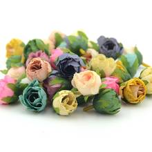 50pcs Artificial Mini Silk Tea Rose Flower Heads For Wedding Decoration DIY Bouquet Accessories Handmade Garland Craft Flowers 2024 - buy cheap