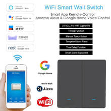 1/2/3 Gang TUYA WiFi Smart Touch Switch 90-250V Home Wall Button For Alexa And Google Home Assistant EU & UK Standard 2024 - buy cheap