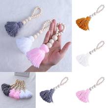 Nordic Wood Beads Tassel String Design DIY Hangeration Kids Room Tent Bed Wall Decoration Gift Photography Props 2024 - buy cheap