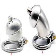Male/Gay Chastity Belt Device Cock Cage Real Stainless steel Urethral Catheter Short Cage Lock Penis Cbt Sex Toy Drop shipping 2024 - buy cheap