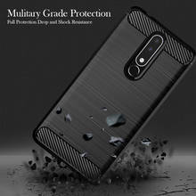 Carbon Fiber Phone Case For Nokia 2 V 2.2 Case Silicon Anti-Knock Covers For Nokia 1 5.1 6.1 7 Plus 8 8.1 Back Cover Bumper 2024 - buy cheap