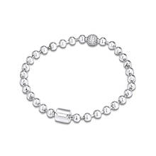 QANDOCCI Beads Pave Chain Bracelets 100% 925 Sterling-Silver-Jewelry Free Shipping 2024 - buy cheap