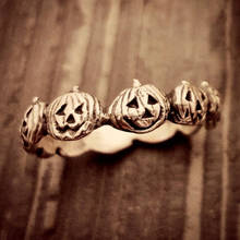Женские Модные кольца, серебряное кольцо с тыквой на Хэллоуин, набор колец для девочек, очаровательные вечерние ювелирные изделия, аксессуары для влюбленных, подарки 2024 - купить недорого