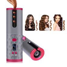 300-390°F Auto Cordless Hair Curler USB Rechargeable Curling Iron Wand Air Curler With LCD Display Ceramic Wireless Curling Iron 2024 - buy cheap