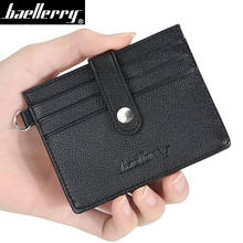 Baellerry High Quality Soft leather Card Holder Mini credit purse Card & ID Holders Men Wallet Thin Small wallets ! 2024 - buy cheap