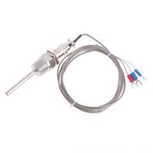 Sonda de Sensor de temperatura RTD Pt100, rosca NPT de 5cm y 1/2 pulgadas con conector desmontable, envío directo 2024 - compra barato