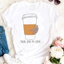 Women Summer Coffee Love Funny Cute Ladies 90s Cartoon Clothes Tshirts Fashion Stylish T Top Lady Print Sexy Tee T-Shirt 2024 - buy cheap