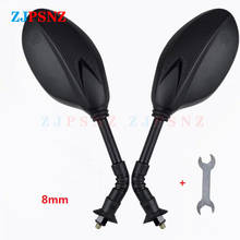 Motorcycle Back View Mirror 8 mm Screws Rotated Adjust Rearview Mirrors Universal Mirrors Moped Side Mirror Free Gift tool 2024 - buy cheap