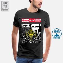 Camiseta masculina com estampa queensryche, camiseta de metal colorida para mulheres 2024 - compre barato