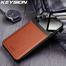 KEYSION Leather Case for Samsung Galaxy Note 10 10 Plus Mirror Glass Silicone Shockproof Phone Back Cover For Samsung Note 9 8 2024 - buy cheap