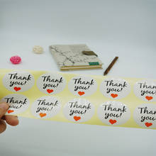 100pcs/lot THANK YOU Red Love White Grass Body Round Self-adhesive Sealing Sticker Handmade Products Gift Stickers Scrapbooking 2024 - buy cheap