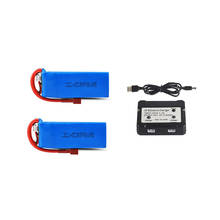 144001 Battery 7.4V 3000mAh Lipo Battery for WLtoys 1/14 144001 RC toys Car Upgrade 7.4v Battery T plug and 2 in 1 Charger Set 2024 - buy cheap