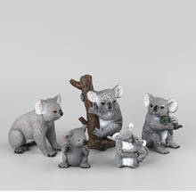 Set de 5 unids/set de decoraciones de modelos adorables de la familia Koala, juguetes para niños, regalos para niños, DIY, simulación educativa 2024 - compra barato