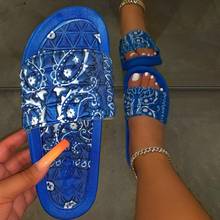 Chanclas antideslizantes con Bandana para mujer, chanclas cómodas para interiores y exteriores, zapatos de playa, Chanclas de punta de verano 2024 - compra barato