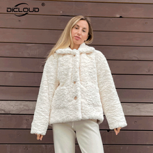Women Winter Soft Furry Jackets and Coats Chic Solid Plush Fur Jacket Female Thicken Warm Pockets Outerwear Faux Fur Coat Women 2024 - buy cheap