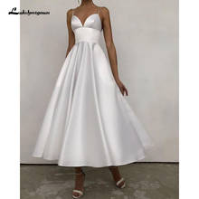 Short Princess Wedding Dresses Off The Shoulder Bridal Gowns Dresses Elegant Satin Vestido De Novia Custom Made 2024 - buy cheap