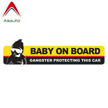 Aliauto Warning Car Sticker Amusing Baby on Board Accessories Personality Decal PVC Waterproof for Motorcycle Honda VW,20cm*5cm 2024 - buy cheap
