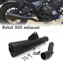 For Honda Rebel 500 Motorcycle Exhaust Muffler Pipe Slip-on Exhaust Full Systems Stainless Steel 2017- 2020 year Black Retro-Dra 2024 - buy cheap