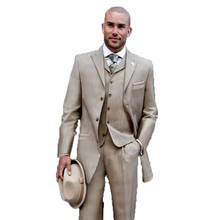 Men's Three Pieces Wedding Suits Classic Best Men Tuxedos  Dinner Business Party Wear Groom Evening Dress(Jacket+Pants+Vest) 2024 - buy cheap
