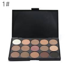 Professional Women Facial Makeup Cosmetic Eyeshadow Palette 15 Colors Smoky Natural Long Lasting Eye shadow Palette 2024 - buy cheap