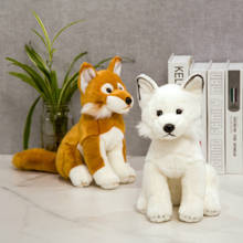 28cm plush dog toy dog fox simulation toy plush filled toy children photography props birthday gift 2024 - buy cheap